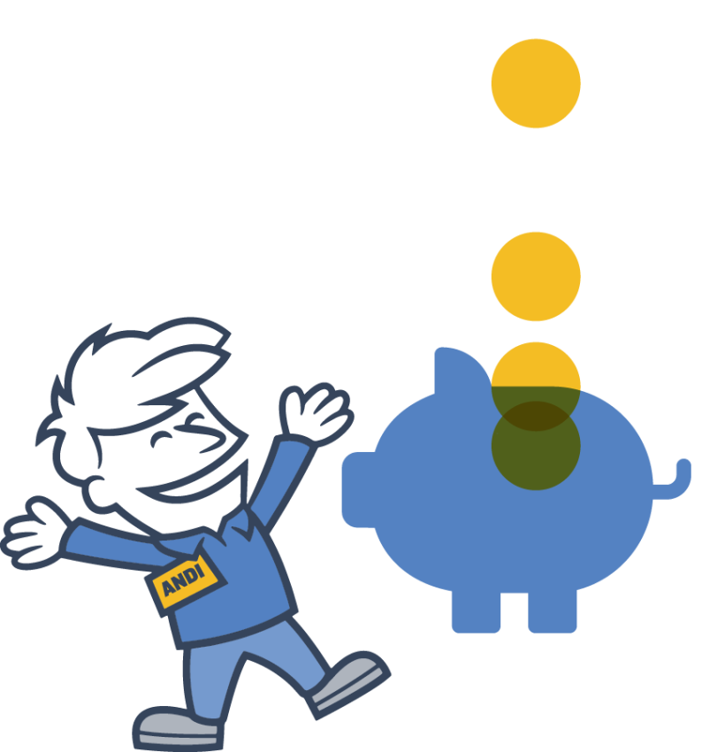 Andi and piggy bank